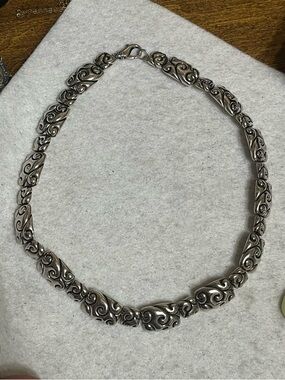 Heavy Sterling Collar Necklace